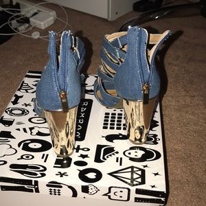 BAMBOO Shoes - Denim Heels BAMBOO Shoes - Denim Heels